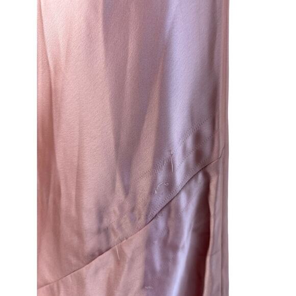 Social Bridesmaids Dress Scarf Tie High Neck Halter Slip Maxi Desert Rose XL - Picture 5 of 12